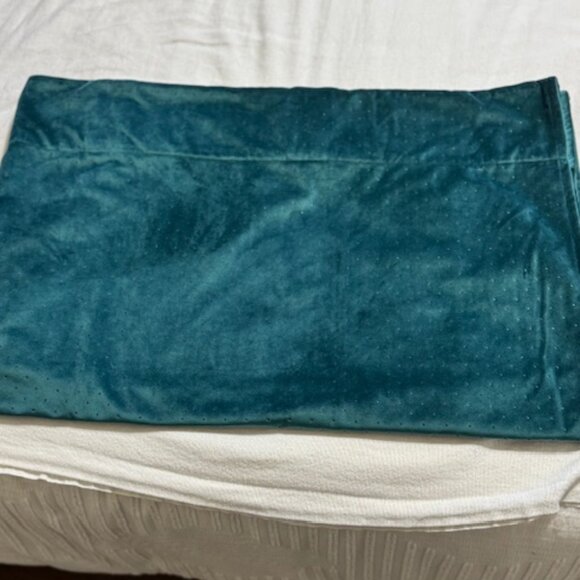 Anthropologie Teal Velvet Curtains - Picture 4 of 7